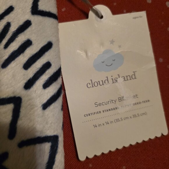 Cloud Island Sloth Security Blanket Lovey Navy Blue Satin Trim Lovie Baby Plush - Picture 2 of 11